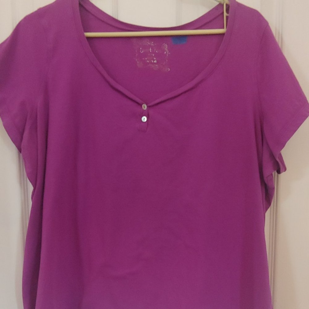 Scoop neck Henley size 18/20